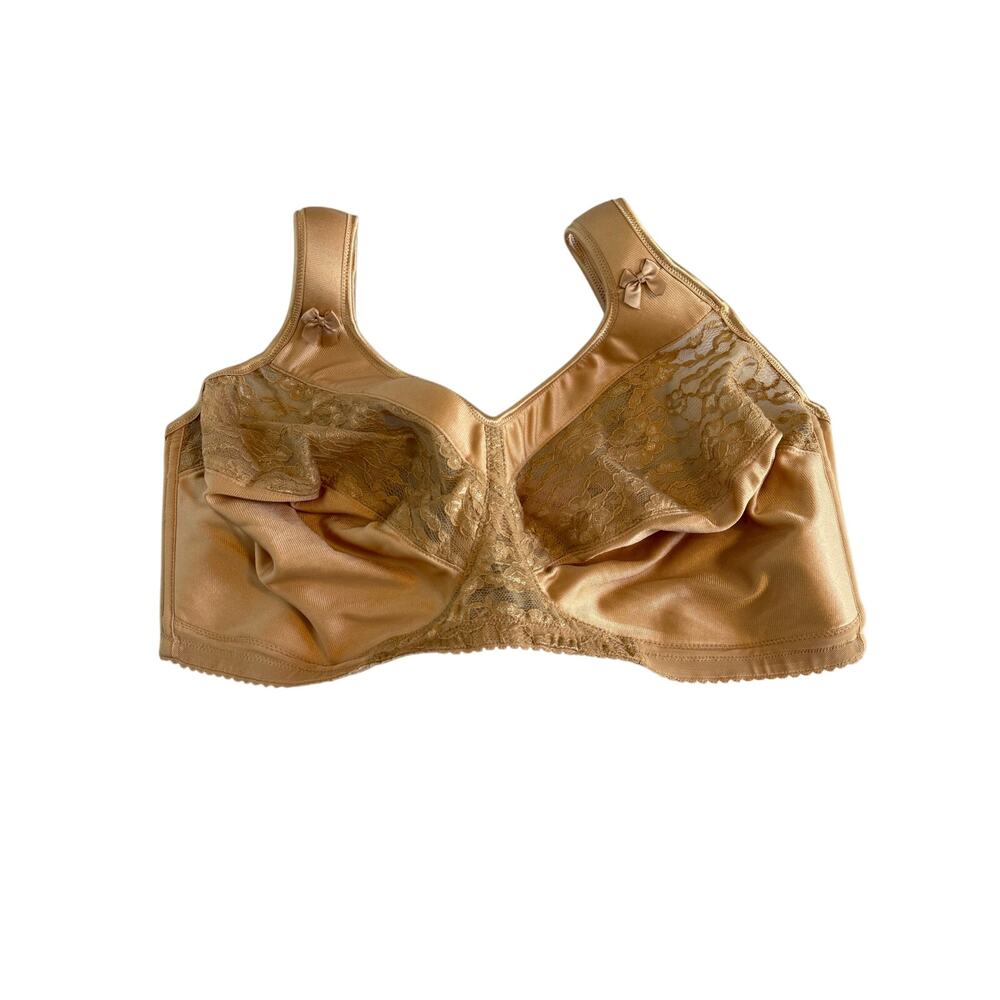 Comfort Choice NWT Women's 46D Easy Enhancer‎ Unlined Wireless Classic Lace Bra